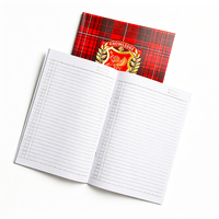Cahier d'exercices personnalisé 250x180mm, reliure agrafée, ligné, avec marge pour liste de points à vérifier, cahier d'écriture pour étudiants imprimé OEM