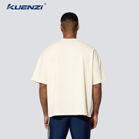 T-shirts Kuenzi à logo personnalisé, coupe classique, 100% coton, 240 GSM, doux, durables, blancs, grandes tailles, col rond, coupe ample pour hommes