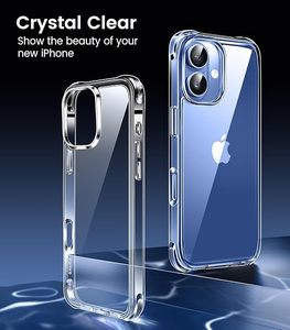 เคสโทรศัพท์ใสกันกระแทก ป้องกันการตก พร้อมแผ่นรองรับแรงกระแทก 4 มุม ใช้ได้กับ iPhone 17 16 15 Pro Max Air - Product Image 2