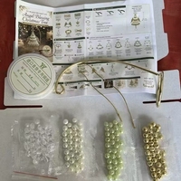Kit de décoration de Noël DIY avec perles, feuille de plastique, décorations suspendues, style américain
