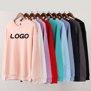 Vente en gros Sweat à capuche surdimensionné et brodé avec LOGO personnalisé en coton uni à col ras du cou pour hommes - Product Image 6