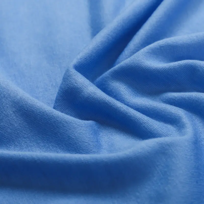Vente en gros de tissu tricoté côtelé de soie interlock 160gsm tissu tricoté en coton simple ensemble de vêtements pour bébés tissu jersey