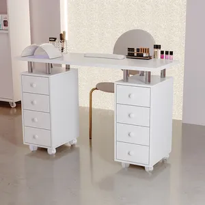 โต๊ะทำเล็บวอลท์ซิฟาย สำหรับร้านเสริมสวย พร้อมล้อเลื่อนและลิ้นชัก - Product Image 1