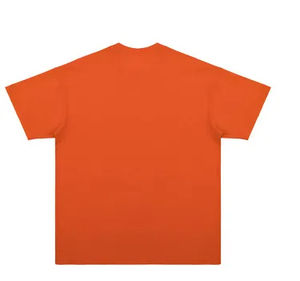 Wholesale Orange Color Short Sleeve Crew Neck Drop Shoulder Oversize T Shirt Round-neck T-shirt - Product Image 2