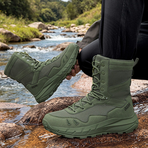 Bottes tactiques à tube long, bottes de randonnée et d'escalade en plein air, bottes amortissantes, résistantes à l'usure et antidérapantes - Product Image 6
