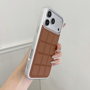Funda de Teléfono Móvil de Moda en Cuero PU Anti-Caídas, con Parachoques de TPU y PC, Cubierta Acrílica para <span class=keywords><strong>iPhone</strong></span> 18 Pro Max 17 16 15 14 <span class=keywords><strong>13</strong></span> - Product Image 2