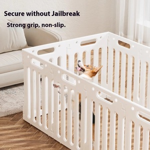 Petit et moyen <span class=keywords><strong>chien</strong></span> intérieur clôture pour animaux de compagnie chenil solide motif plastique Corgi ours garde <span class=keywords><strong>chien</strong></span> Cage avec fermeture à bouton - Product Image 2