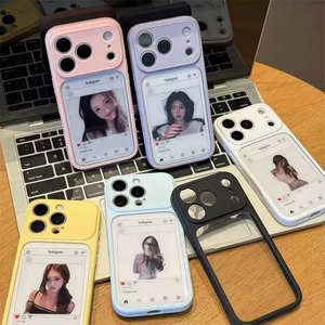 เคสโทรศัพท์อะคริลิกใสหน้าต่างขนาดใหญ่สำหรับ iPhone 17 Air 16 15 14 13 ProMax, เคสสำหรับ iPhone 18 Pro Max พร้อมช่องใส่บัตร - Product Image 1
