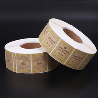 Étiquettes autocollantes en PVC imperméable imprimées sur mesure pour l'emballage alimentaire, chimique et extérieur