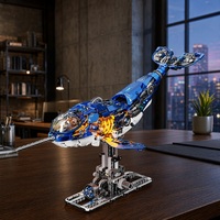 MJI 13155 Bloques de Construcción Creativos MOC, Modelo de Narval Mecánico, Juego de Bloques de Construcción Educativos para Niños, Juguete de Plástico