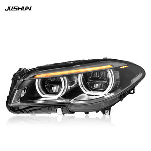 Ensemble de phares Jushun pour BMW Série 5 F10 2011-2017, double couleur, Angel Eye LED DRL, style haut de gamme - Product Image 1