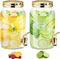 Carafe à eau et à boissons en plastique PET de qualité alimentaire, grande capacité 3,8 L, avec impression de logo personnalisée, distributeur de jus avec robinet