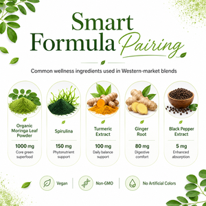 Capsules de poudre de feuilles de Moringa Oleifera biologique, superaliment riche en nutriments pour la vitalité, booster d'énergie, soutien de la <span class=keywords><strong>santé</strong></span> immunitaire, OEM - Product Image 2