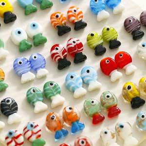 จี้ห้อยคอรูปปลาสี3D เหมือนจริงน่ารักแบบทำมือแก้วลูกปัดเครื่องประดับต่างหูสร้อยข้อมือวัสดุทำเครื่องประดับของเล่น - Product Image 4