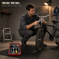 Kit de 41 outils tout-en-un : tournevis, clé à molette réglable, cliquet, embouts et douilles, dans une boîte métallique, pour réparations domestiques