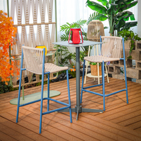 Ensemble de tabourets de bar et table, nouveau design, chaise haute de bar moderne et luxueuse pour cuisine, mobilier commercial, tabouret de bar