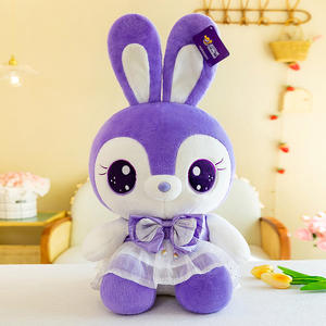 快適なかわいいウサギぬいぐるみ動物ぬいぐるみバニーゴシック黒猫子猫ぬいぐるみゴシックぬいぐるみドレス付き - Product Image 5