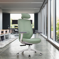 Chaise d'ordinateur ergonomique moderne confortable à dossier ouvert avec chaise de bureau exécutive pivotante en maille réglable