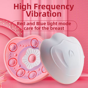 Wireless Breast Massager Vacuum Heat Compress Silicone <b>Vibrating</b> Breast Enlargement Device for Home Use - Product Image 3
