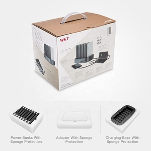 Station de recharge mobile partagée WST avec boîtier métallique, 8000 mAh*8, pour restaurants, avec câble inclus - Product Image 5