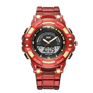 Custom Pattern Fashion Man Dual Time Analog Digital Watch Waterproof Sport Calendars Digital Watch