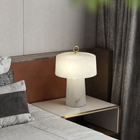 Lampe de bureau moderne en marbre chambre à coucher chevet petite veilleuse salon bureau d'étude bureau de lecture designer lampe champignon albâtre