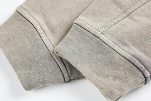 All'ingrosso giacca da uomo con cappuccio da strada di lusso leggero e retrò con cappuccio e danneggiato lavato felpa con cerniera maglione di cotone 100% - Product Image 6