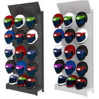 Présentoir de casque de moto, présentoir de chapeau de sécurité, support de planche de sol, étagère d'affichage en fer forgé, magasins de détail, taille personnalisée acceptée