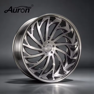 ล้อแม็กซ์อะลูมิเนียมอัลลอย Auron สีดำเงา พร้อมซี่ลวดสีแดง แบบ 2 ชิ้น สำหรับรถยนต์นั่งส่วนบุคคล ปรับปรุงตกแต่ง ขายส่ง ล้อ BMW - Product Image 2
