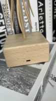 Automate méduse en bois de hêtre fait main avec deux figurines, silencieux, rechargeable, ornement cinétique, décoration de bureau