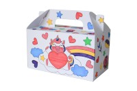 16 STKS Kraftpapier Valentijnsdag Geschenkzakjes 9 Stuks Aquarelpennen Gerecycleerde materialen Handlengte Handvat voor Klasfeest