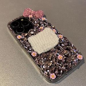 Ventes Flash Nouvelle Coque de Téléphone PC 3D Chat Chaton Diamant Incrusté pour Apple <span class=keywords><strong>iPhone</strong></span> 16 15 14 Plus 13 12 <span class=keywords><strong>11</strong></span> Pro Max 17 Air 17 Pro Max - Product Image 5