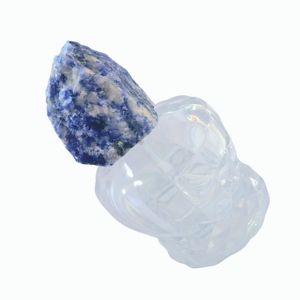 ขวดสเปรย์แก้วทรงอ้วนพร้อมฝาปิดโซดาไลต์สีน้ำเงินดิบ - Product Image 4