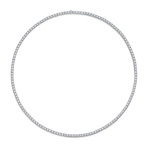 Envío desde Almacén en EE. UU. Sin Aranceles, Cadena de Tenis con Moissanita de 3mm, Plata 925, Color D, VVS, Estilo Hip Hop, Joyería - Product Image 5