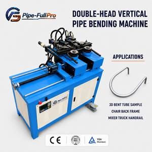 Automotive Hydraulic Pipe Bending Machine Double Head Tube Bender for Roll Cage Exhaust Header Chassis Steel Frame Fabrication - Product Image 1