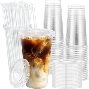 Vaso Desechable de PP Esmerilado de Doble Pared de 90 mm para Bebidas Frías, Helados y Jugos de Frutas, Suministro de Fábrica - Product Image 1
