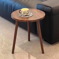 Table basse ronde en bois de style moderne du milieu du siècle, table d'appoint de luxe minimaliste, écologique, petite table pour salon, balcon, usage domestique