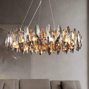 <span class=keywords><strong>Lampadari</strong></span> Moderni di Lusso in Cristallo Rotondi, Luci a Sospensione LED per Soggiorno e <span class=keywords><strong>Camera</strong></span> da Letto, Illuminazione Decorativa da Interni ad Alto CRI 95 - Product Image 3