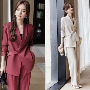 Women's Suit Set Solid Color Polyester Anti-Wrinkle Professional Casual Wear - Product Image 1