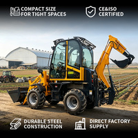 Nouvelle arrivée : Tracteur avec chargeur et pelle rétrocaveuse, pelle rétrocaveuse pour projets d'aménagement paysager