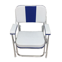 Siège de bateau pliable en acier inoxydable Foyo avec logo personnalisé, chaise marine pliable avec tuyau résistant