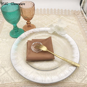 Plato de presentación de vidrio color bronce de 13 pulgadas para fiestas, bodas y eventos - Product Image 2