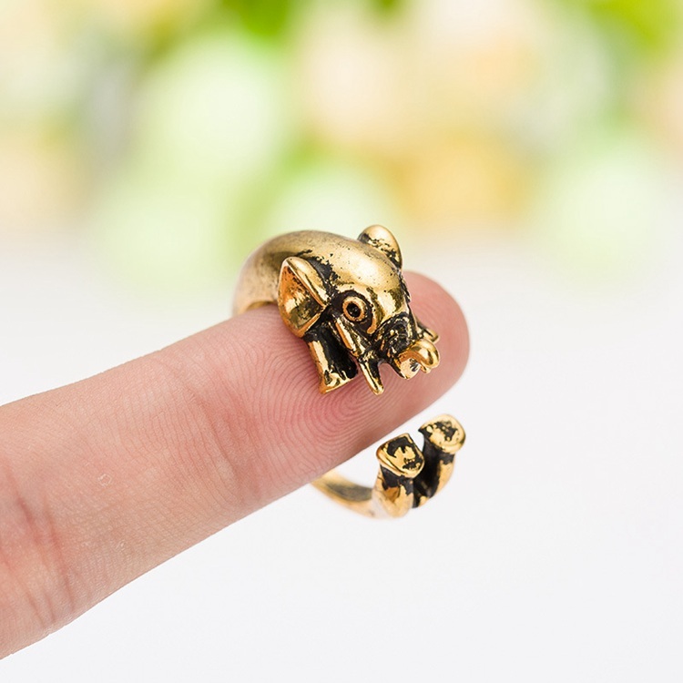 HH-08 Mode Réglable Anneaux Bijoux Éléphant Anneau Ouvert