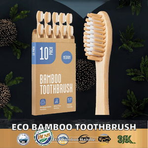 Brosse à dents écologique Yuansheng avec poils en nylon moyens, sans BPA, 100% biodégradable pour adultes - Product Image 2