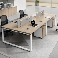 Nouvelle station de travail de bureau moderne et minimaliste avec table pour le personnel, idéale pour le bureau à domicile ou l'école