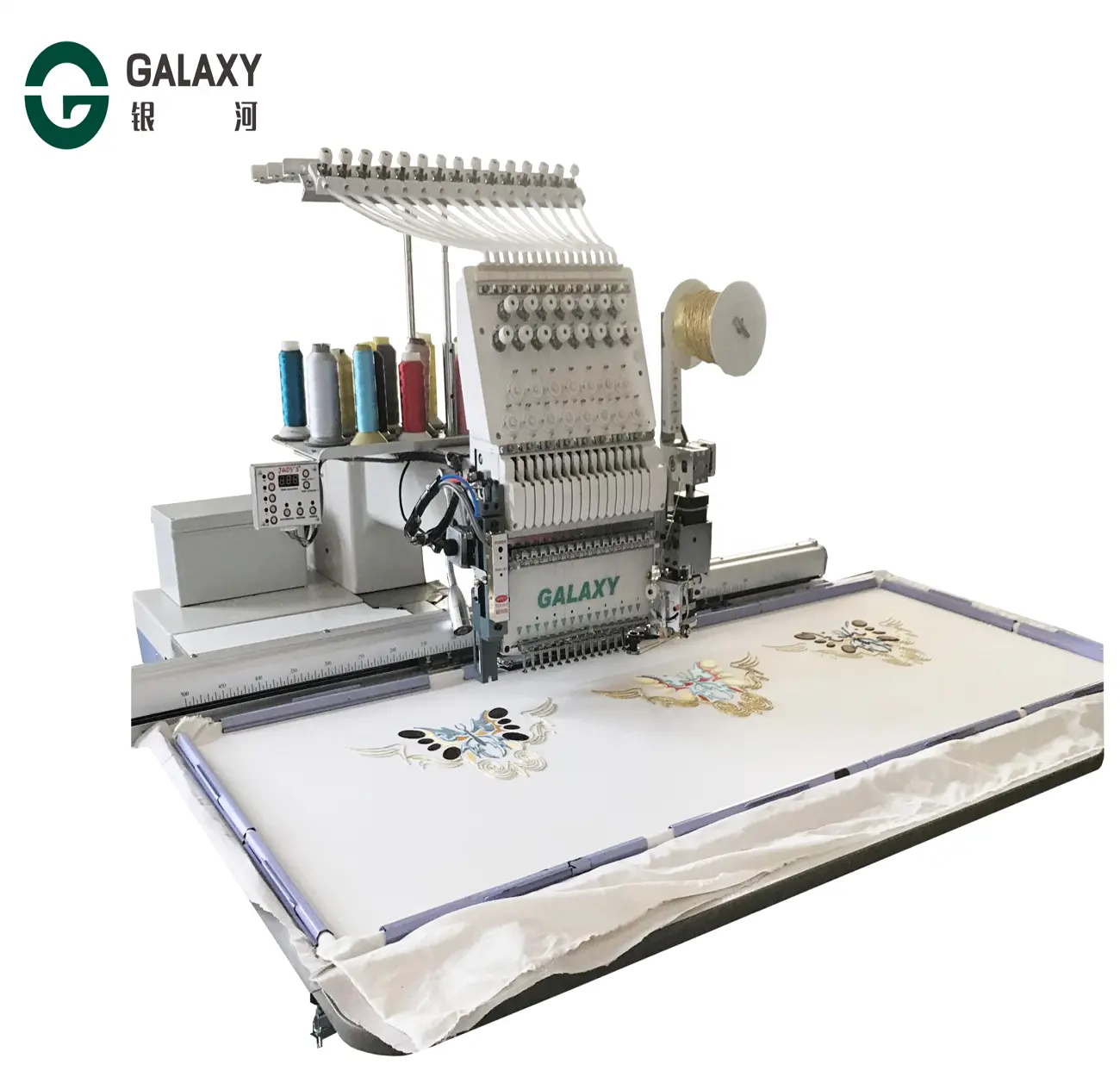 GALAXY 1501 SINGLE HEAD EMBROIDERY MACHINE WITH TCD DEVICE & EASY CORDING ATTACHMENT