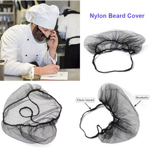 Factory Supplied Wholesale Pack of 100 Black White Nylon <strong>Beard</strong> <strong>Covers</strong> 18/21 Inch for Food Service - Product Image 3