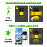 Lampe Murale Solaire LED en Gros avec Détecteur de Mouvement COB, Étanche IP44, Rechargeable, pour Éclairage Commercial Extérieur de Jardin et Allées