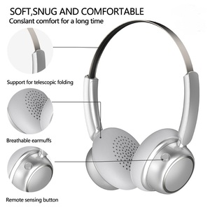 Les nouveaux écouteurs supra-auriculaires haute définition au style rétro et avec fonction Bluetooth sans fil offrent une autonomie de batterie extrêmement longue - Product Image 5