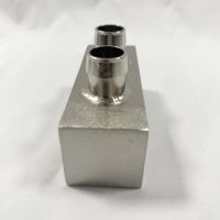 Bloc de refroidissement à eau en acier inoxydable 316 personnalisé, connecteur multi-ports, plaque froide liquide
